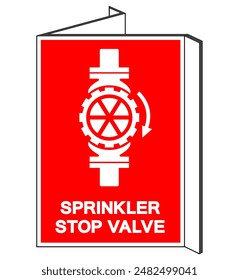 Sprinkler Stop Valve Symbol Sign, Vector Illustration, Isolate On White Background Label. EPS10