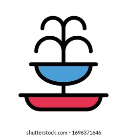 sprinkler vector flat color icon 
