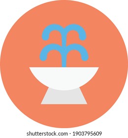 sprinkler vector flat colour icon