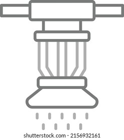 Sprinkler-Vektorsymbol. Kann für Druck-, Mobil- und Web-Anwendungen verwendet werden.