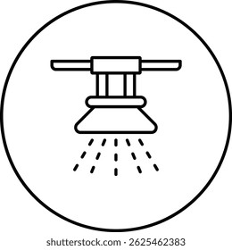 Ícone do vetor do sistema contra incêndios. Pode ser usado para impressão, aplicativos móveis e da Web.