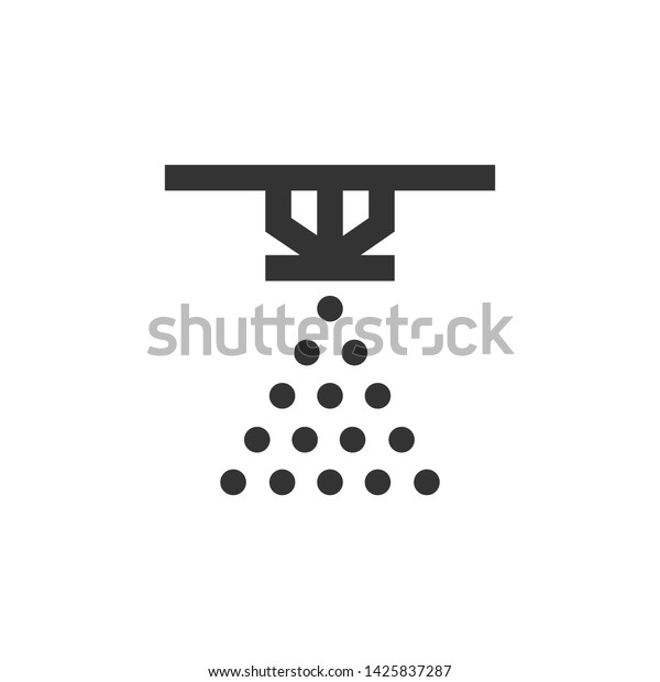 Sprinkler Vector Icon Monocolor Symbol Stock Vector (Royalty Free
