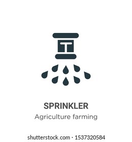 Sprinkler vector icon on white background. Flat vector sprinkler icon symbol sign from modern agriculture farming and gardening collection for mobile concept and web apps design.