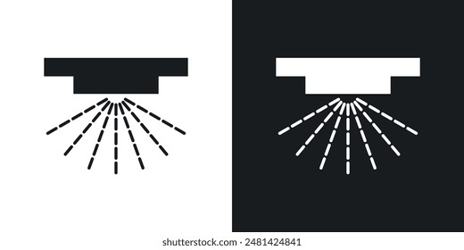 Sprinkler vector icon set in black color.