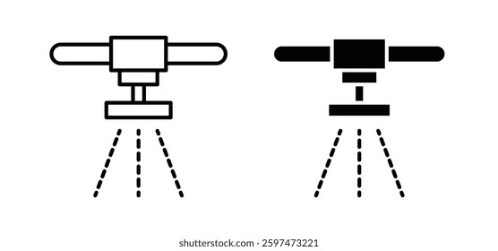 Sprinkler vector icon set black filled and outlined style.