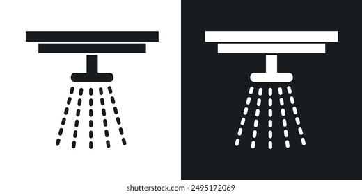 Sprinkler vector icon set in solid style.