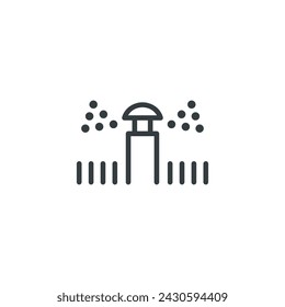 Sprinkler water irrigation garden icon, vector illustration