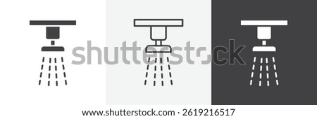 Sprinkler web vector icons set