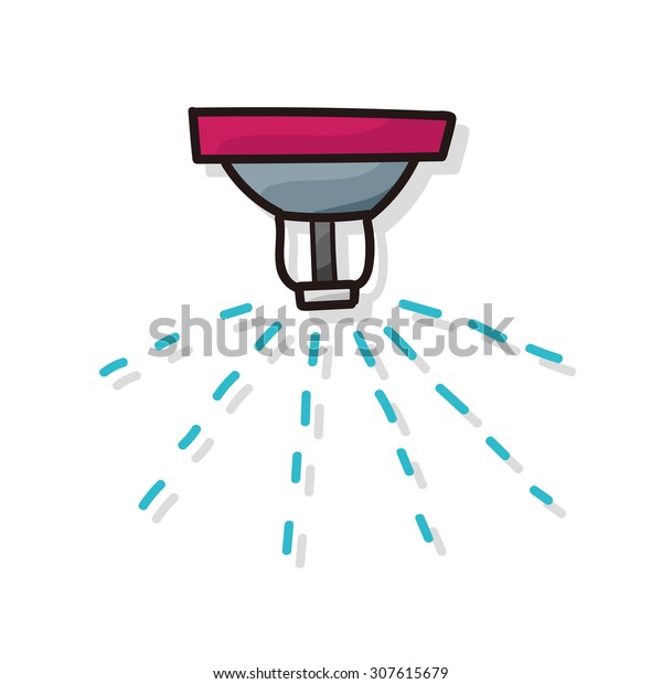 Sprinklers Color Doodle Stock Vector (Royalty Free) 307615679