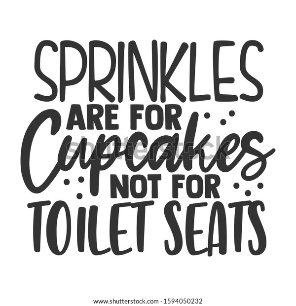 Sprinkles Cupcakes Not Toilet Seats Bathroom Stock Vector Royalty Free 1594050232