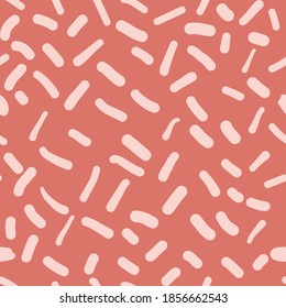 Sprinkles dashes vintage seamless pattern vector. Cute hand drawn minimalist illustration for season holidays