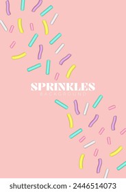 Sprinkles festive colorful design vector