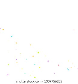 Sprinkles grainy. Cupcake donuts, dessert, sugar, bakery background. Sweet confetti on white chocolate glaze background. Vector Illustration sprinkles holiday designs, party, birthday, invitation.