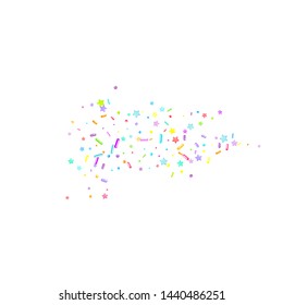 Sprinkles grainy. Cupcake donuts, dessert, sugar, bakery background. Sweet confetti on white chocolate glaze background. Vector Illustration sprinkles holiday designs, party, birthday, invitation.