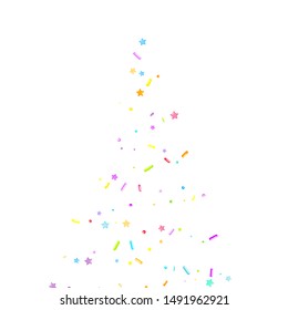 Sprinkles grainy. Cupcake donuts, dessert, sugar, bakery background. Sweet confetti on white chocolate glaze background. Vector Illustration sprinkles holiday designs, party, birthday, invitation.