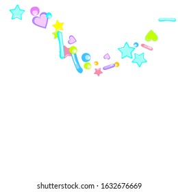 Sprinkles grainy. Cupcake donuts, dessert, sugar, bakery background. Sweet confetti on white chocolate glaze background. Vector Illustration sprinkles holiday designs, party, birthday, invitation.