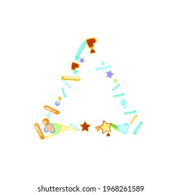 Sprinkles grainy. Cupcake donuts, dessert, sugar, bakery background. Sweet confetti on white chocolate glaze background. Vector Illustration sprinkles holiday designs, party, birthday, invitation.