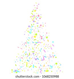 Sprinkles grainy. Sweet confetti on white chocolate glaze background. Cupcake, donuts, dessert, sugar, bakery background. Vector Illustration for holiday designs, party, birthday, wedding invitation.