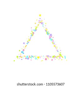Sprinkles grainy. Sweet confetti on white chocolate glaze background. Cupcake, donuts, dessert, sugar, bakery background. Vector Illustration for holiday designs, party, birthday, wedding invitation.