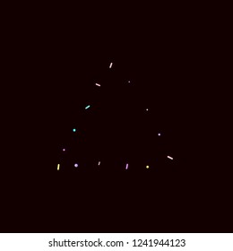 Sprinkles grainy. Sweet confetti on chocolate glaze background. Cupcake, donuts, dessert, sugar, bakery background. Vector Illustration sprinkles grainy holiday, party, birthday,  invitation.