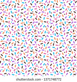 Sprinkles Seamless Pattern - Colorful sprinkles on solid background repeating pattern design