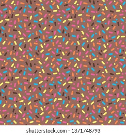Sprinkles Seamless Pattern - Colorful sprinkles on solid background repeating pattern design