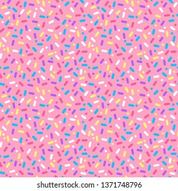 Sprinkles Seamless Pattern - Colorful sprinkles on solid background repeating pattern design
