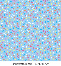 Sprinkles Seamless Pattern - Colorful sprinkles on solid background repeating pattern design