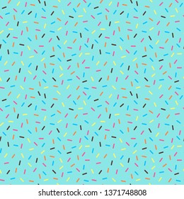 Sprinkles Seamless Pattern - Colorful sprinkles on solid background repeating pattern design