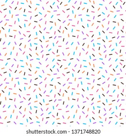 Sprinkles Seamless Pattern - Colorful sprinkles on solid background repeating pattern design