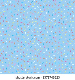 Sprinkles Seamless Pattern - Colorful sprinkles on solid background repeating pattern design