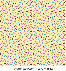 Sprinkles Seamless Pattern - Colorful sprinkles on solid background repeating pattern design
