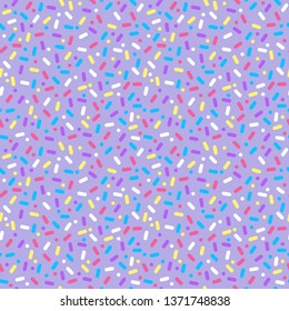 Sprinkles Seamless Pattern - Colorful sprinkles on solid background repeating pattern design
