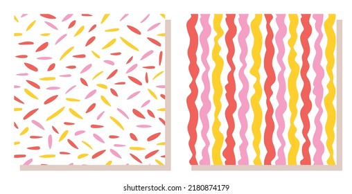 Sprinkles snd cream pattern. Seamless vector illustration.