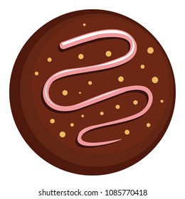 Sprinkling biscuit icon. Flat illustration of sprinkling biscuit vector icon for web
