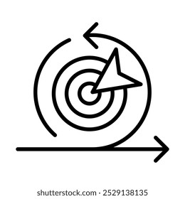 Sprint Goal icon line vector illustration