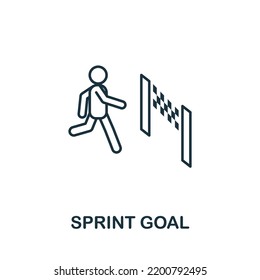 Sprint Goal icon. Simple element from agile method collection. Filled Sprint Goal icon for templates, infographics and more
