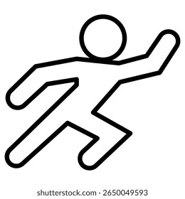Icono de Sprint logotipo de arte de contorno delgado plano