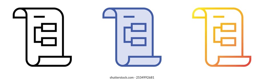 Sprint icon. Linear, Blue Fill and Gradient Style Design Isolated On White Background