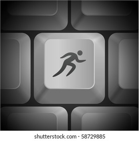 Sprint-Symbol auf der Original-Illustration der Computertastatur