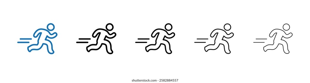 Sprint icon Outline vector logo for web ui