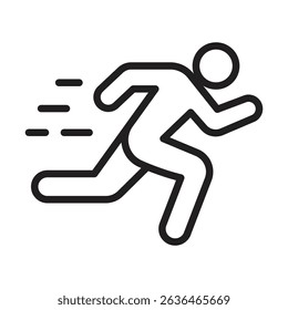 Sprint icon Thin line illustration