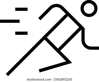 Sprint icon. Thin linear style design isolated on white background