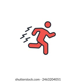 sprint icon. vector.Editable stroke.linear style sign for use web design,logo.Symbol illustration.