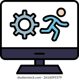 Sprint Line Vector Icon Design