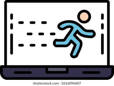 Sprint Line Vector Icon Design