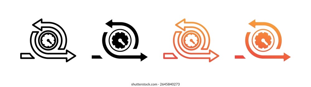 Sprint Multi Style Icon Set Vector