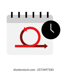 Sprint Planning – Calendar and Clock Representing Agile Development Cycles and Time Management