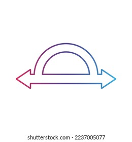 Sprint planning gradient universal icon ui ux element sign.