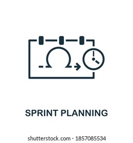 Sprint Planning icon. Creative element sign from agile method collection. Monochrome Sprint Planning icon for templates, infographics and more.